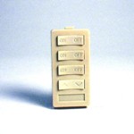 ACT PCC TK050 4 Button Keypad, 3 On/Off Sequenced, 1 Dim Control - Ivory