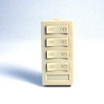 ACT PCC TK060 4 Button Keypad, 4 On/Off Sequenced - Ivory