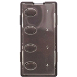 Simply Automated ZS24OS-BN Brown 4 Oval Button Faceplate