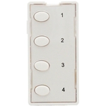 Simply Automated ZS24OS-W White 4 Oval Button Faceplate