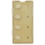 Simply Automated ZS24OS-I Ivory 4 Oval Button Faceplate