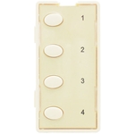 Simply Automated ZS24OS-LA Light Almond 4 Oval Button Faceplate