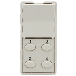 Simply Automated ZS25O-W White 1 Rocker and 4 Oval Button Faceplate
