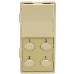 Simply Automated ZS25O-I Ivory 1 Rocker and 4 Oval Button Faceplate