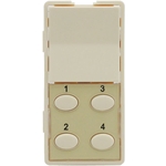 Simply Automated ZS25O-A Almond 1 Rocker and 4 Oval Button Faceplate