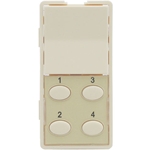 Simply Automated ZS25O-LA Light Almond 1 Rocker and 4 Oval Button Faceplate