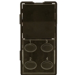 Simply Automated ZS25O-BN Brown 1 Rocker and 4 Oval Button Faceplate