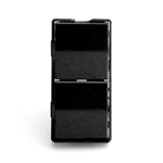 Simply Automated ZS22-BK Black Dual Rocker Half Height Faceplate