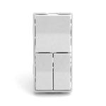 Simply Automated ZS23-W White Triple Rocker Half Height Faceplate