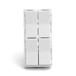 Simply Automated ZS24-W White Quad Rocker Half Height Faceplate