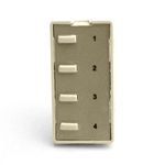 Simply Automated ZS24BS-A Almond 4 Thin Bar Button Faceplate