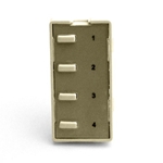 Simply Automated ZS24BS-I Ivory 4 Thin Bar Button Faceplate