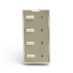 Simply Automated ZS24BS-LA Light Almond 4 Thin Bar Button Faceplate
