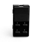 Simply Automated ZS25B-BK Black 1 Rocker and 4 Thin Bar Button Faceplate