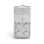Simply Automated ZS26O-LW White 2 Rocker and 4 Oval Button Faceplate