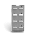 Simply Automated ZS28B-W White 8 Thin Bar Button Faceplate