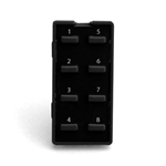 Simply Automated ZS28B-BK Black 8 Thin Bar Button Faceplate