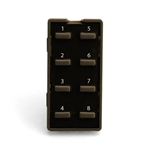 Simply Automated ZS28B-BN Brown 8 Thin Bar Button Faceplate