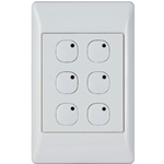 HAI 113A00-8 Omni-Bus 6-Button Wall Switch - White