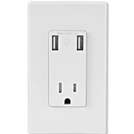 T-5630-W USB Charger/Tamper-Resistant Receptacle