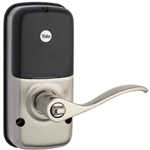 YRL220ZW619 Satin Nickel Z-Wave Touchscreen Lever Door Lock