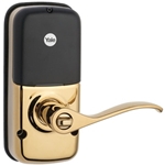 YRL220ZW605 Polished Brass Z-Wave Touchscreen Lever Door Lock