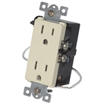 URD-V0-I Anywhere Ivory Wall Receptacle - Wire In 12A
