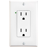 URD-V0-W Anywhere White Wall Receptacle - Wire In 12A
