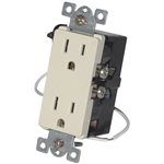 URD-V0-LA Anywhere Light Almond Wall Receptacle - Wire In 12A