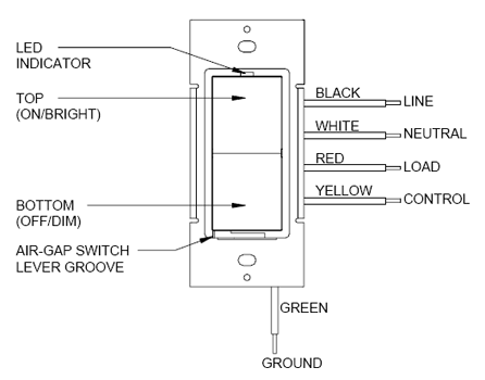 HAI 600W Dimmer Switch Diagram